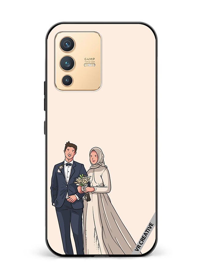 VR CREATIVE Protective Case Cover For Vivo V23 5G Wedding Design Multicolour - Image 1