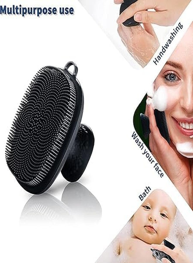 DR.VS Premium Silicone Body Scrubber for Shower - Soft Exfoliating Bath Brush with Hand Grip for Men & Women | Deep Cleansing, Gentle Massage & Quick Dry | Hygienic, Durable & Body Massage Scrubbing Brush(Pack of 3). - Image 2