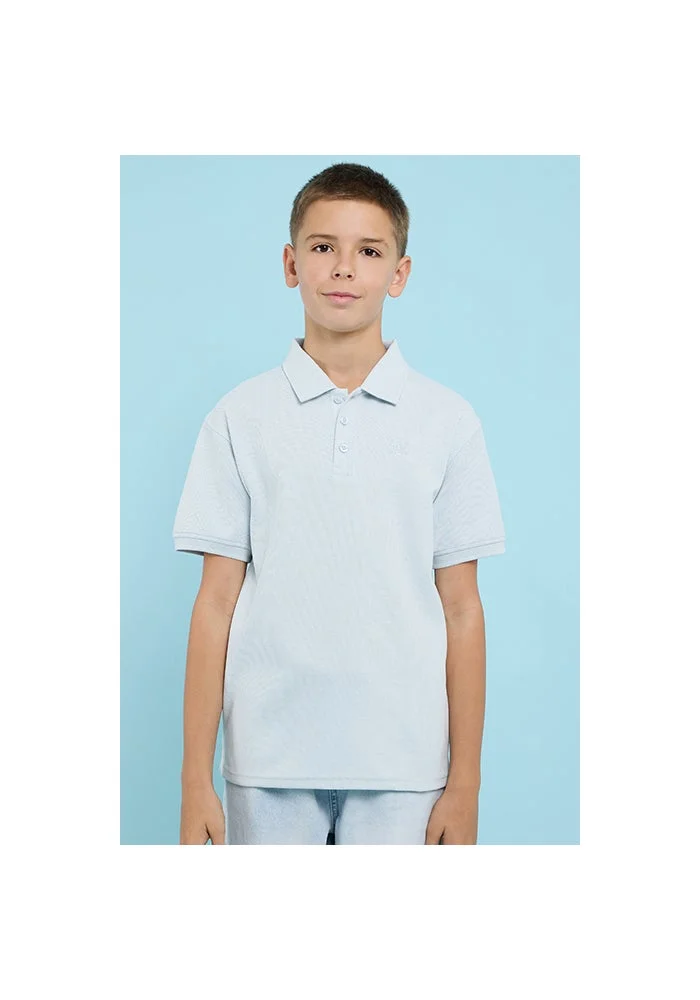 R&b Textured Polo T-Shirt with Short Sleeves