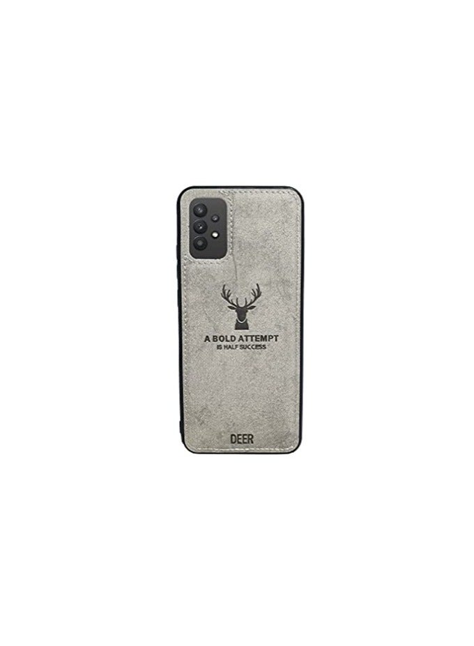Samsung Galaxy A32 Full Cover, Professional PU Fabric, Luxury Hand Painted, Touch Protective, Anti-Lockproof, Shockproof, Anti-Fingerprint, (Grey)