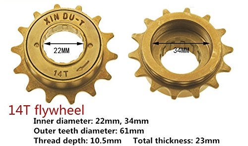 SENQI Bike Freewheel Sprocket Gear Single Speed 14T - Image 2