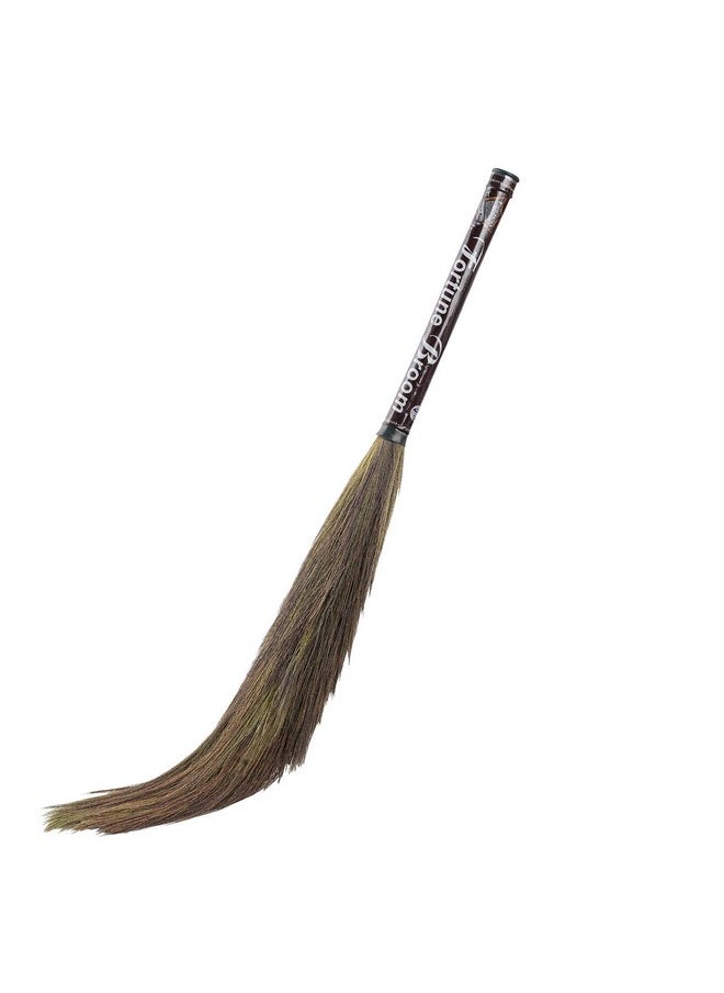 Zureni Br-01 Rooster Broom Phool Jhadu Natural Mizoram Heavy Duty 17.3 Inchs Long Grass With Laminated Plastic Handle, Dust Removal, And Floor Cleaning  - Image 1