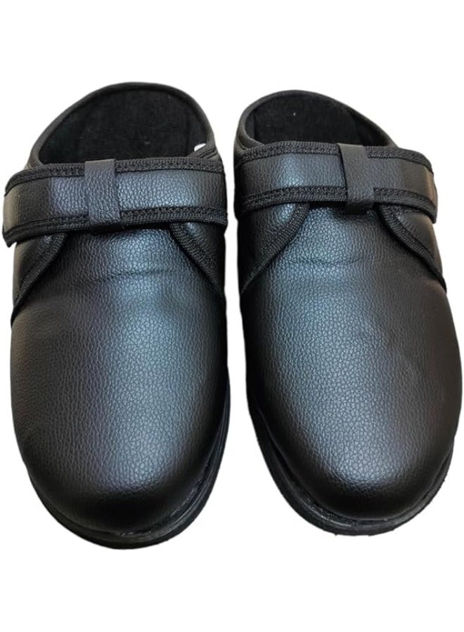 Medical Comfort Diabetic Shoes for Sensitive Feet, Soft Lightweight Slip-On Indoor Footwear for Daily Walking – Size 41 Black - Image 1