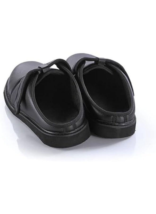 Medical Comfort Diabetic Shoes for Sensitive Feet, Soft Lightweight Slip-On Indoor Footwear for Daily Walking – Size 41 Black - Image 2