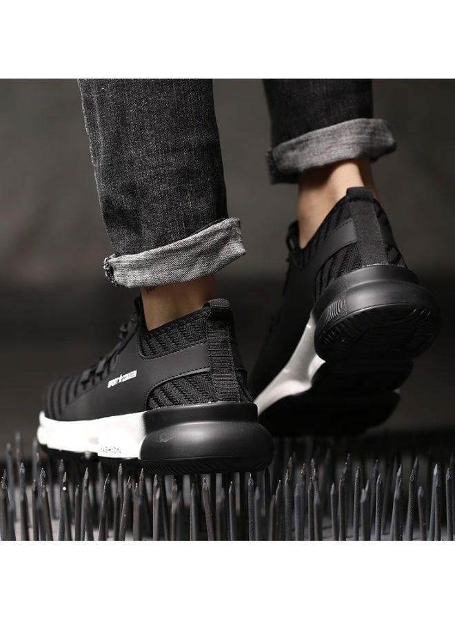 NIBEMINENT Fashion Safety Shoes Men Breathable Steel Toe Anti-smash Industrial Work Boots Puncture Proof Non-slip Wear Resistant Sneakers - Image 2