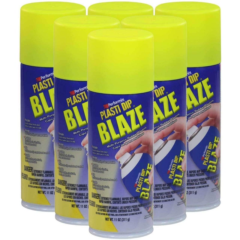 Plasti Dip Performix (11222-6-6PK) Blaze Yellow Spray - 11 oz. Aerosol, (Pack of 6) - Image 3