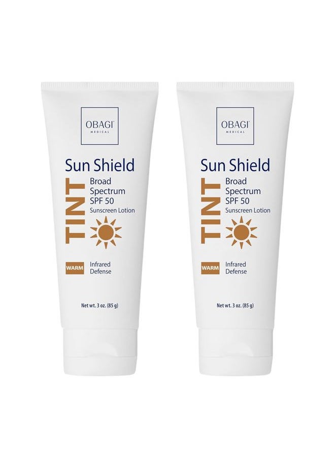 Obagi Medical - Obagi Sun Shield Tinted Sunscreen – Broad Spectrum SPF 50 Protection from the Sun – Warm Tint – 3 oz Pack of 2 - Image 1