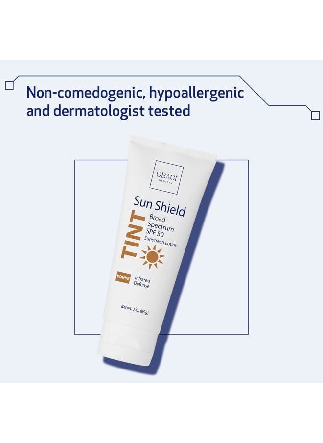Obagi Medical - Obagi Sun Shield Tinted Sunscreen – Broad Spectrum SPF 50 Protection from the Sun – Warm Tint – 3 oz Pack of 2 - Image 1