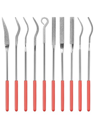 10Pcs Diamond Needle File Set, 140mm/5.5inch Small Curved Metal Files, Miniature and Model Tools for Jewelry and Stone Carving - pzsku/ZEB098E0FFAECEFC4B678Z/45/_/1713181080/2fe0eaa2-dde2-4094-9f0d-182ebf06d4f9
