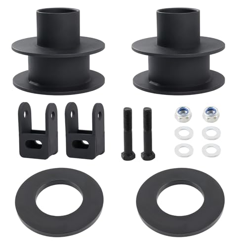 RiAiCiING 2.5" Front Leveling Kit Compatible with 2005-2024 Ford F250 F350 Super Duty 4WD, 2.5 inch High-Strength Steel Coil Spring Lift Spacers with Shock Mount Extenders & Sound Isolator - Image 1