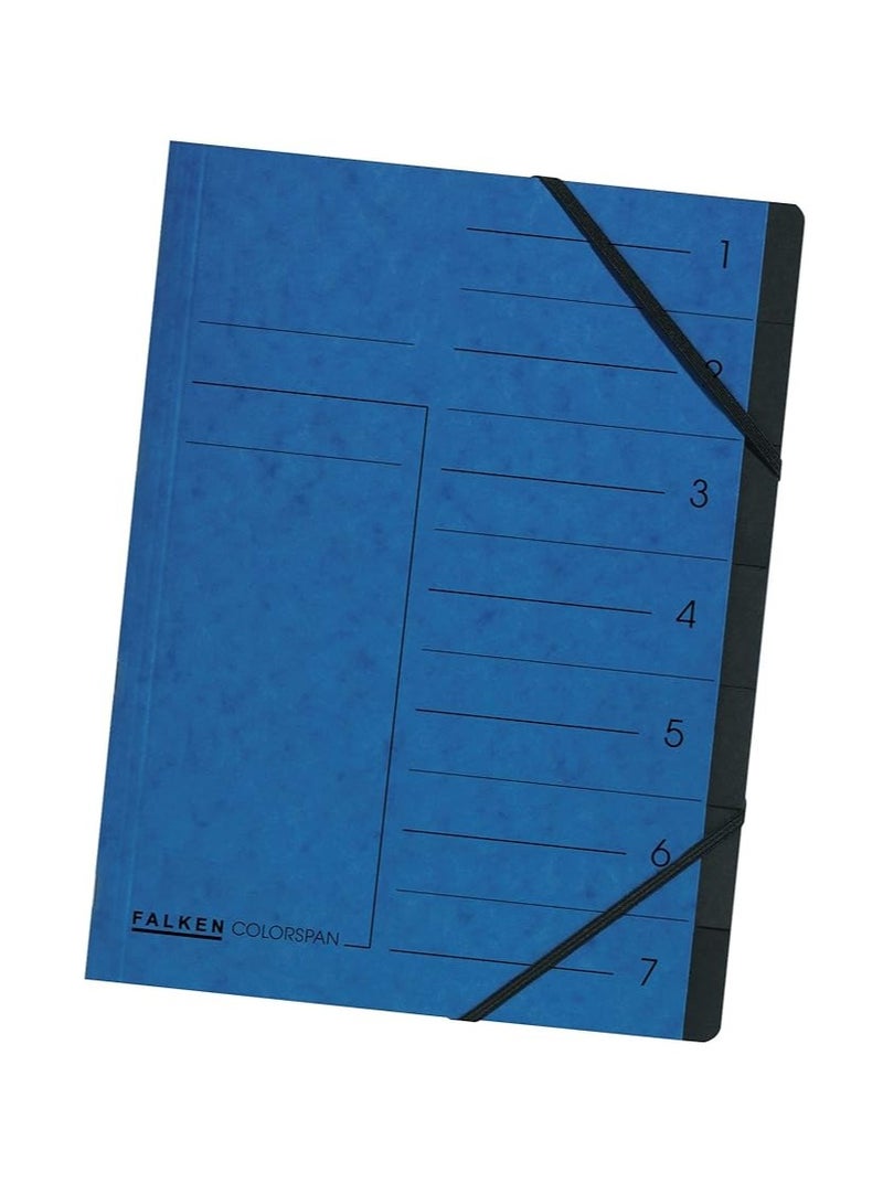 Falken Colorspan Index Folder 7 Compartment 7 Fächer Blue - Image 2
