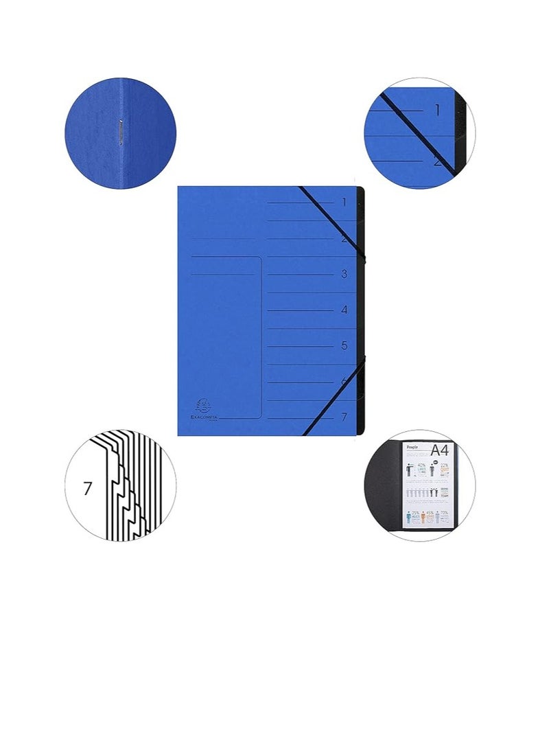 Falken Colorspan Index Folder 7 Compartment 7 Fächer Blue - Image 4