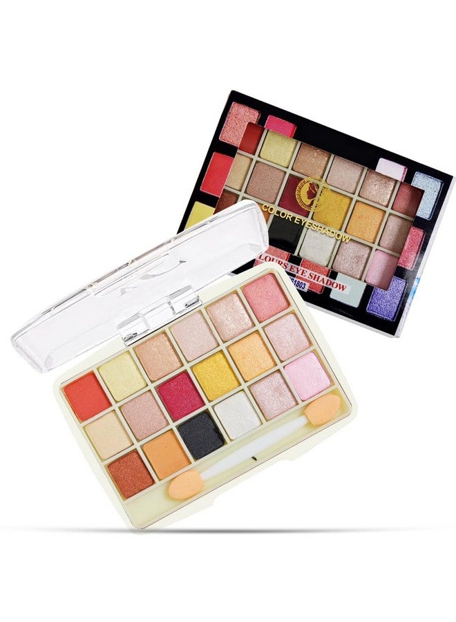 Adbeni 18 Color Shimmery Matte Eyeshadow Palette 12gm | Dazzling Collection of Velvety Hues | Effortless Blending & Long-Lasting Glamour (Shade-01) - Image 1