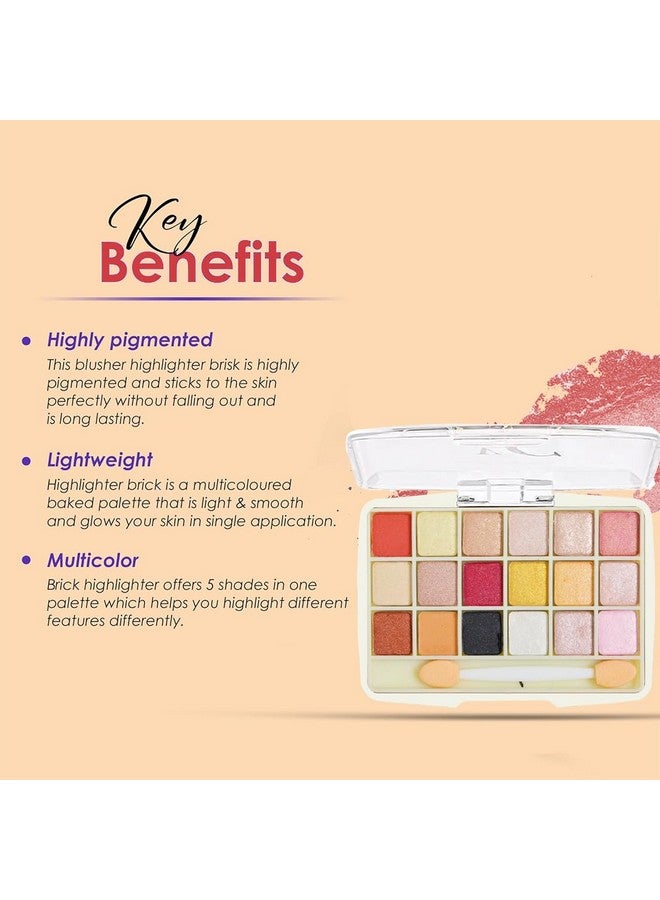 Adbeni 18 Color Shimmery Matte Eyeshadow Palette 12gm | Dazzling Collection of Velvety Hues | Effortless Blending & Long-Lasting Glamour (Shade-01) - Image 4