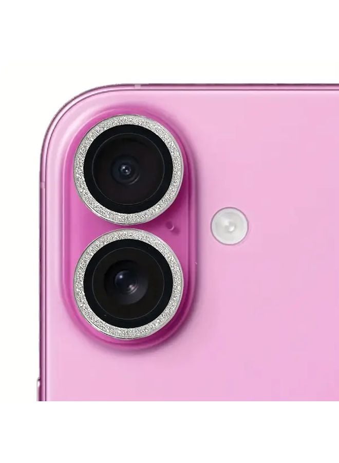 Compatible with iPhone 15 Diamond Lens Film Protective Ring Case Reinforced Glass Scratch Resistant - Image 1
