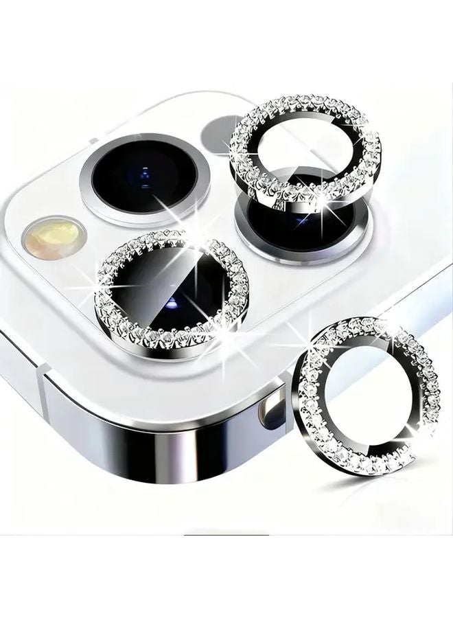 Compatible with iPhone 15 Diamond Lens Film Protective Ring Case Reinforced Glass Scratch Resistant - Image 2