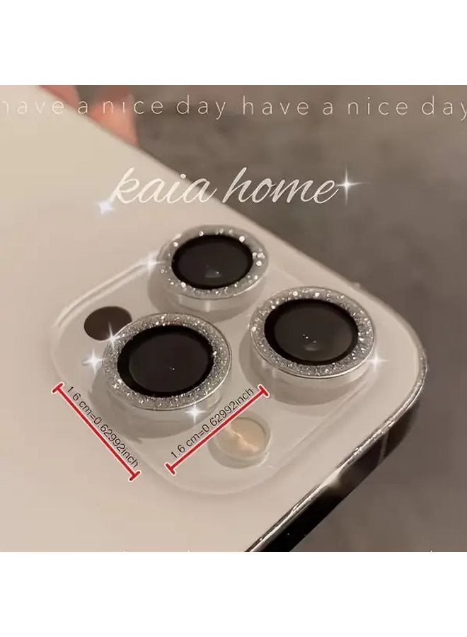 Compatible with iPhone 15 Diamond Lens Film Protective Ring Case Reinforced Glass Scratch Resistant - Image 3