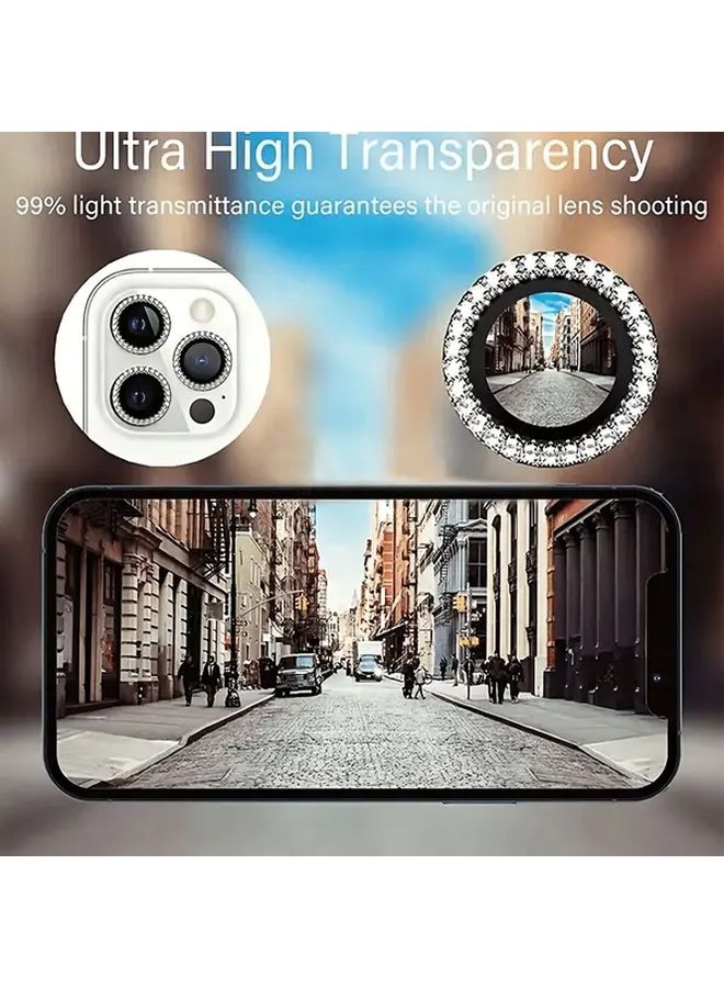 Compatible with iPhone 15 Diamond Lens Film Protective Ring Case Reinforced Glass Scratch Resistant - Image 4