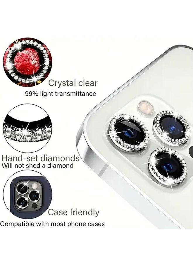 Compatible with iPhone 15 Diamond Lens Film Protective Ring Case Reinforced Glass Scratch Resistant - Image 5