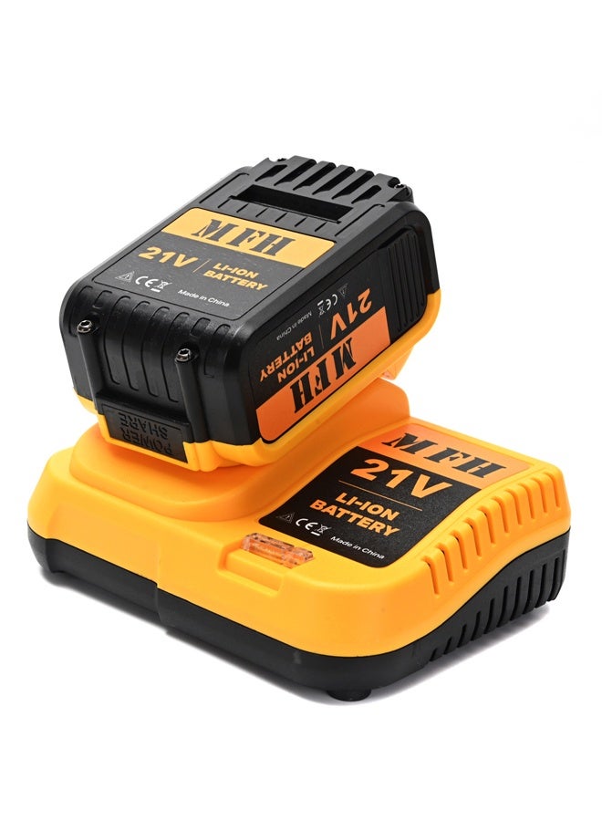 MFH TOOLS 2-Piece 21V Cordless Power Tool Set - 13mm Keyless Chuck Drill 2-Speed 0-2000 RPM - Impact Wrench 0-2600 RPM - Cordless Combo Kit for Repair & Maintenance - Image 4