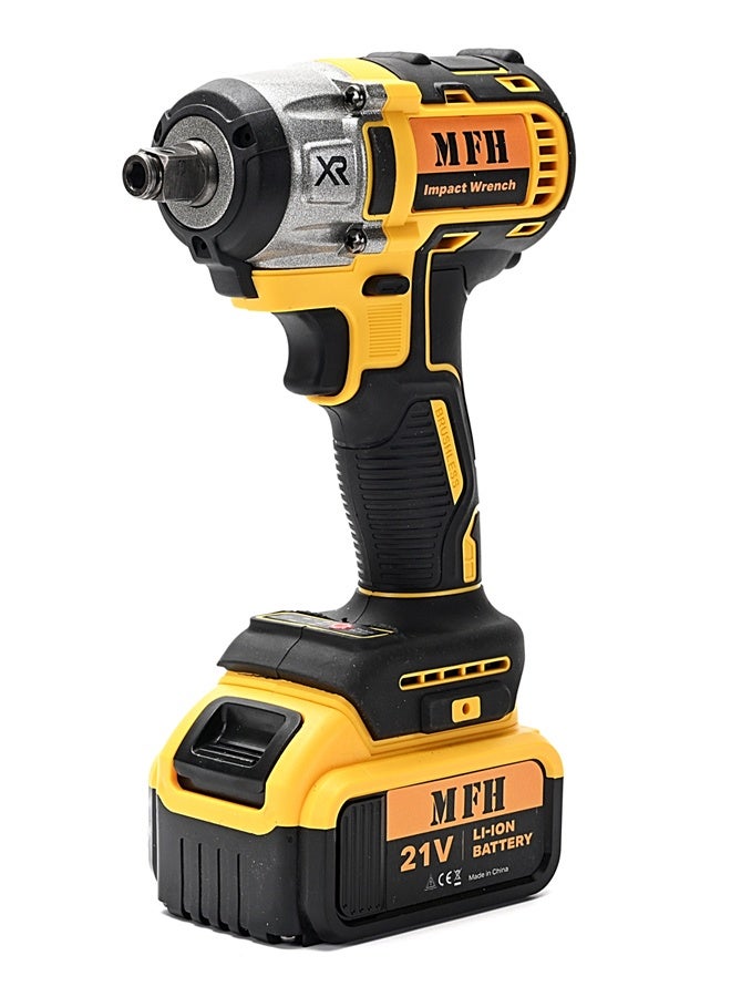 MFH TOOLS 2-Piece 21V Cordless Power Tool Set - 13mm Keyless Chuck Drill 2-Speed 0-2000 RPM - Impact Wrench 0-2600 RPM - Cordless Combo Kit for Repair & Maintenance - Image 3