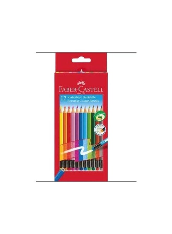 Colour Grip Erasable Colour Pencils, Wallet Of 12