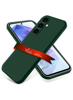 Wtech Soft Liquid Silicone Case Cover For Samsung Galaxy A55 5G 2024 Dark Green  - Image 1