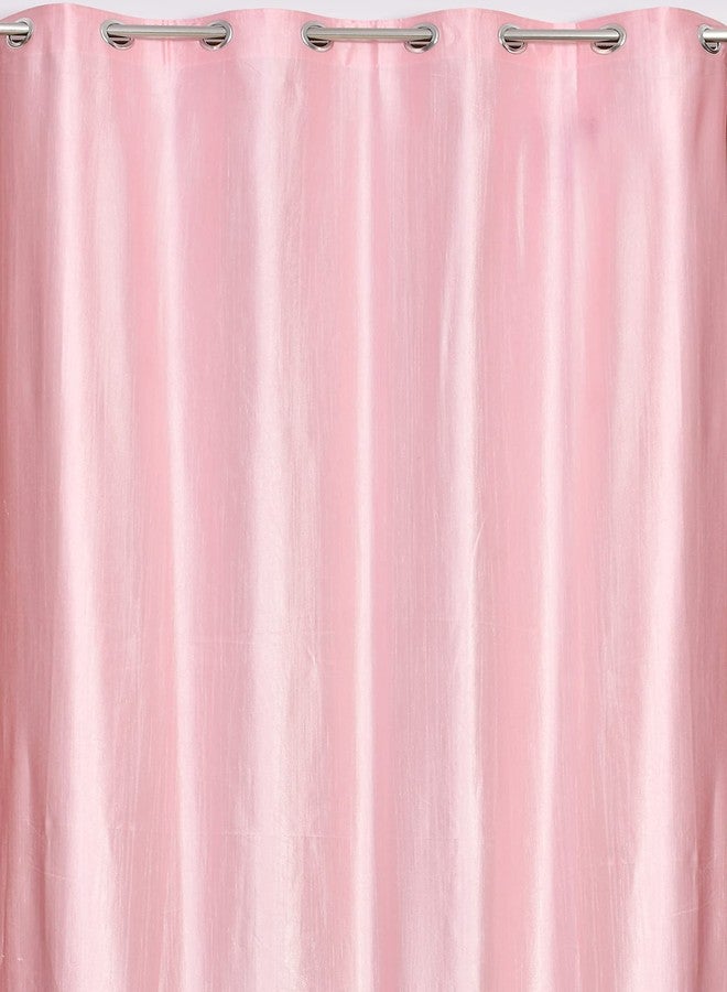 Yarnis Elegant Polyester Solid Plain Curtain for Home, Living Room, Bedroom Decor I Pack of 3 I (Baby Pink & White, Window_5 FT) - Image 5