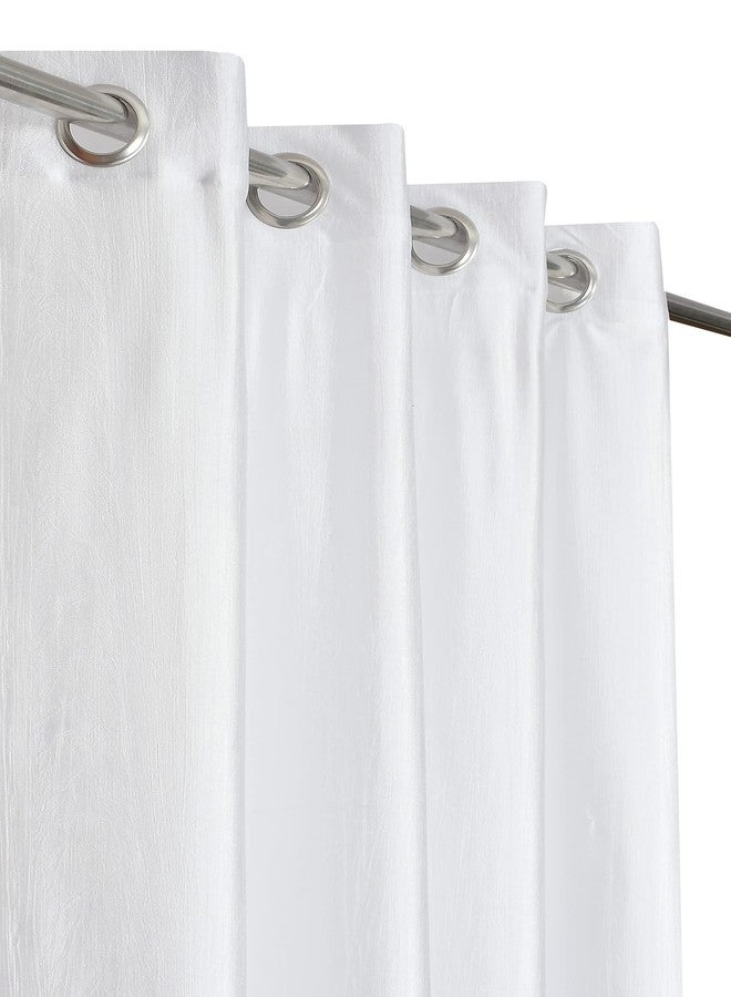 Yarnis Elegant Polyester Solid Plain Curtain for Home, Living Room, Bedroom Decor I Pack of 3 I (Baby Pink & White, Window_5 FT) - Image 2