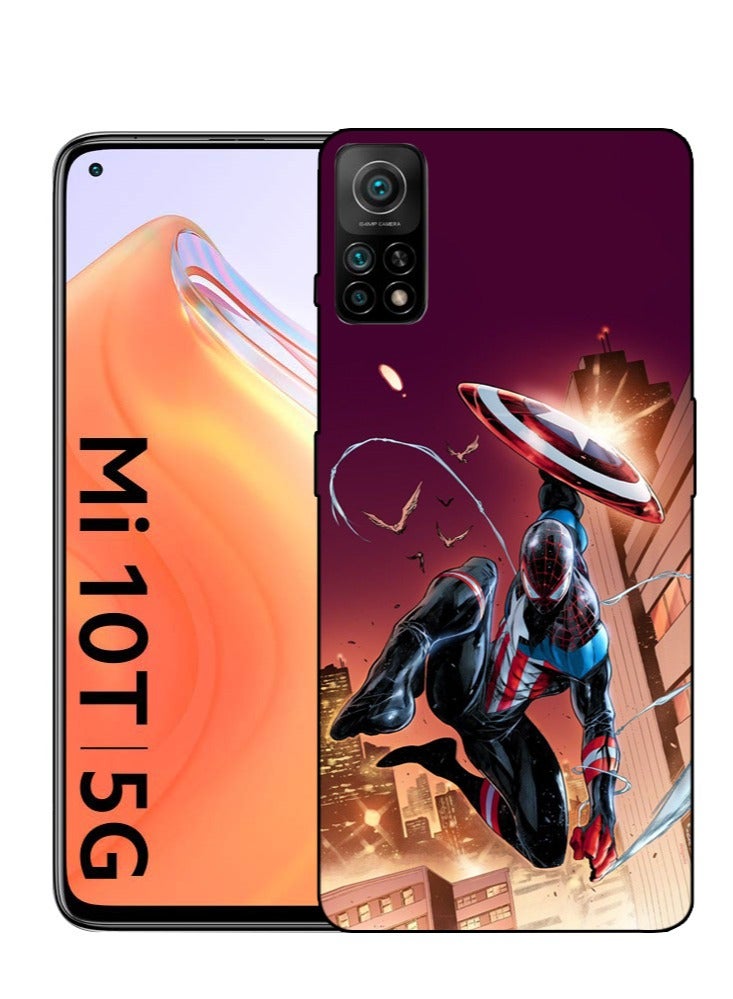 Service Zone Protective Printed Mobile Back Cover Spider Man Miles Morales For Xiaomi Mi 10T 5G - Image 1