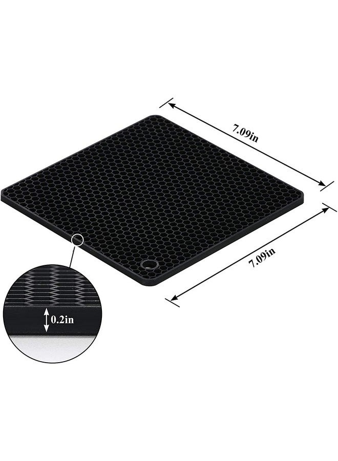 P-Plus International P-Plus International Silicone Trivets Mat for Dish Hot Pads for Counter Top,Pan and Pot Heat Resistant Hot Protector (Square_B Pack of 5 Random)  - Image 2