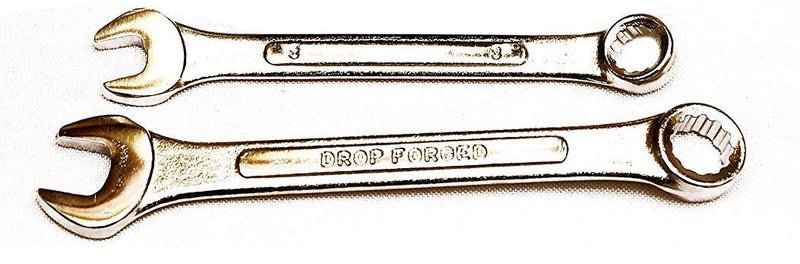 GLOBUS Combination Spanner Set (Tools Set of 6 / 8mm-17mm) Chrome mirror Finish (RAISED PANEL) in Plastic rake kit with lock - Image 2