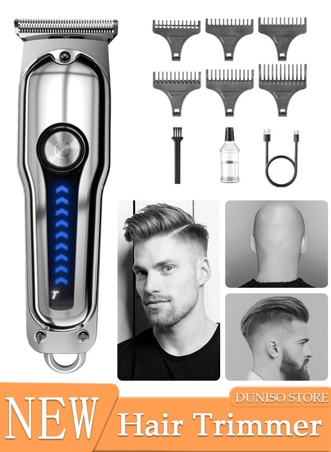 DUNISO Hair Clippers Electric with 6 Kinds of Positioning Combs Turbo Motor Hair Cutting Kit Pro Mens Clippers for LED Display Cordless Rechargeable Hair Trimmer Set Professional Barbers Grooming Kit - Image 1