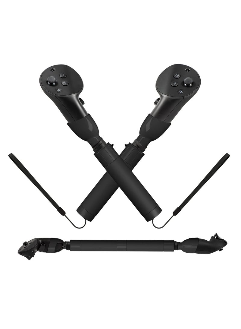 SOLARAE Handle Extension Grips for Meta Quest Pro, VR Game Controllers Handle Accessories for Playing Beat Saber, Golf+, Badminton, Baseball Games - Image 1