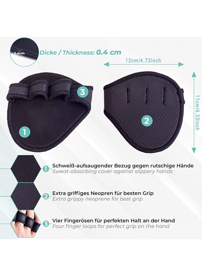 Depend Neoprene Grip Pads Lifting Grips, The Alternative To Gym Workout Gloves, With 4 Fingers For Women Man, Weightlifting, Calisthenics, Powerlifting, No more sweaty Gym Gloves - Image 2