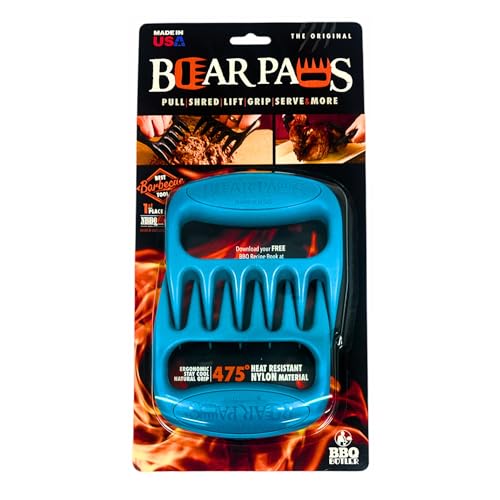 Bear Paws Meat Claws - The Original BBQ Meat Shredder Claws for Pulled Pork, USA Made - Easily Lift, Shred, Pull and Serve Pork, Chicken, Brisket and Turkey - Valentine’s Day Gifts for Men (Teal) - Image 5