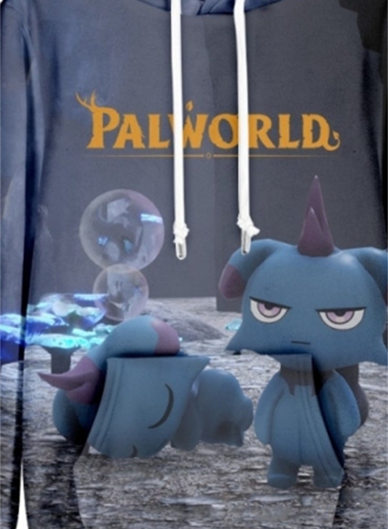 Palworld Phantom Pallu 3D digital print street trend hooded sweatshirt for Adults and Children - Image 4