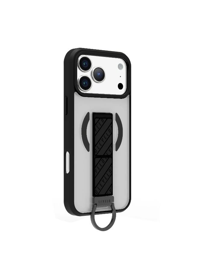 ليفيلو جراب ماج سيف مورفيكس كلارا جريب لهاتف آيفون 17 برو ماكس مع مصد مقاوم للصدمات ومغناطيس قوي - أسود - Image 1