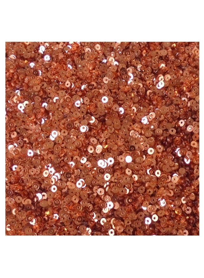 eshoppee 200 gm, 3mm Light Orange Round Shape Sequins Sitara, for Jewellery Making Embroidery Material Art and Craft DIY kit, Glitter Sequince Beads (18, 200 gm) - Image 1