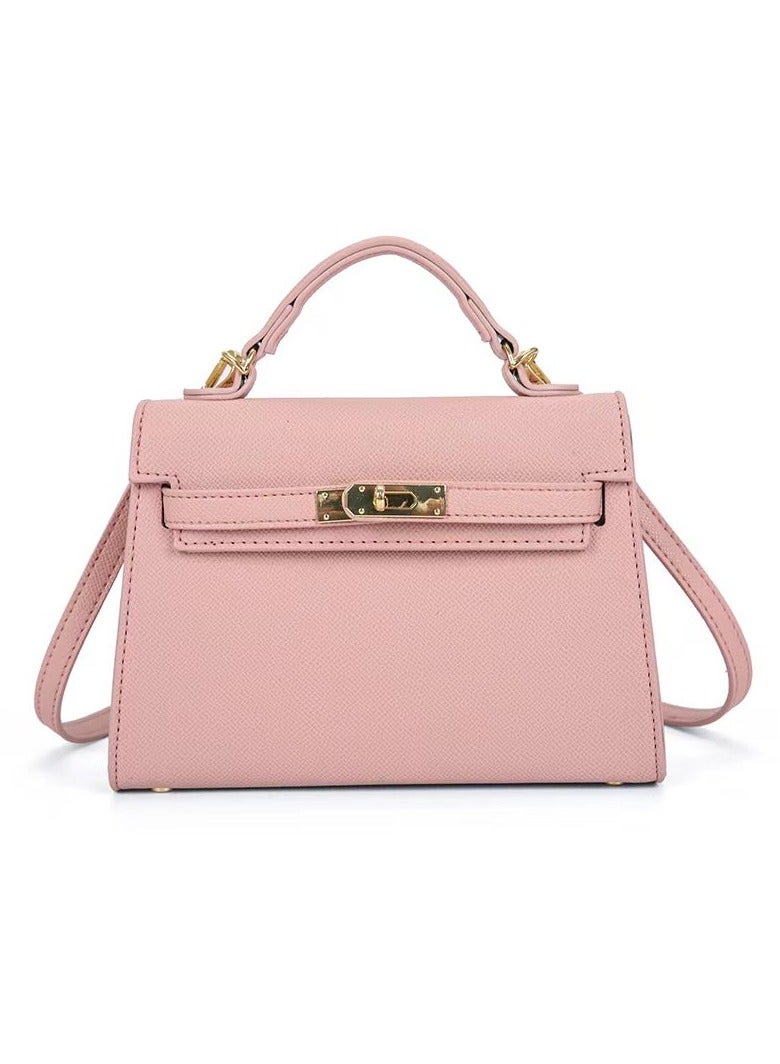 VIDSID Women's PU Leather Satchel Handbag Crossbody Handbag Shoulder Bag Fashion Bag for Women（Pink）