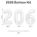 ChicQuench 2026 Balloons 2026 Number Balloons 2026 White Balloon Foil Happy New Year Balloon for New Year Eve Party Supplies 2026 Graduation Decorations Anniversary Birthday Home Office Decorations 16 Inch - Image 4