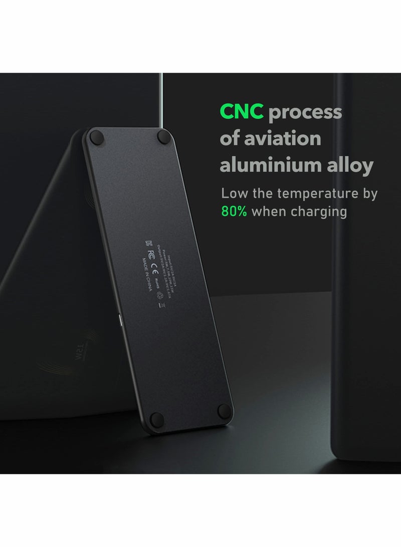 Captaintech 3 in 1 Wireless Charger,Transparent Magnetic Charging Station,Fast Wireless Charging Pad for iPhone 14/13/12/Pro/Max/SE,AirPods Pro,for iWatch,for Samsung Galaxy Phones(Adapter Included) - Image 5
