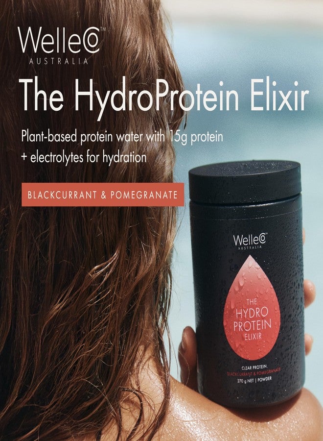 WelleCo HydroProtein Elixir, Potassium Electrolyte Powder with 15g Vegan Protein for Energy, Healthy Hair, Skin & Nails, Easy to Digest Powdered Electrolytes, Black Currant & Pomegranate, 9.5oz Jar - Image 2