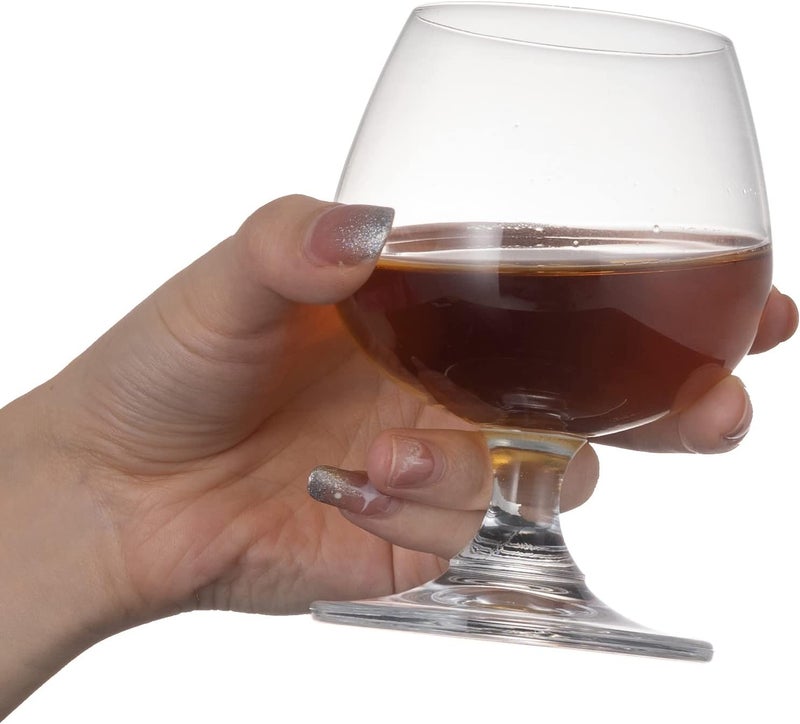 BothEarn Small Clear Brandy Snifter Set of 2, 8.5 Ounce (250 ml) Crystal Whiskey Cognac Glass, Good for Wedding Bar Party Home Cocktail - Image 4