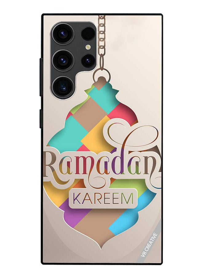 VR CREATIVE Protective Case Cover For Samsung Galaxy S23 Ultra 5G Ramadan Kareem Design Multicolour - Image 1