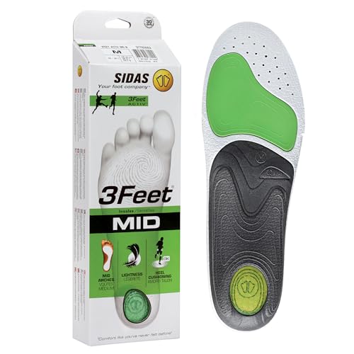 SIDAS Unisex 3Feet Activ' Medium-Arched Feet Multisports All-Year Insoles | Enhanced Heel Cushioning, Medium (39-41) - Image 2