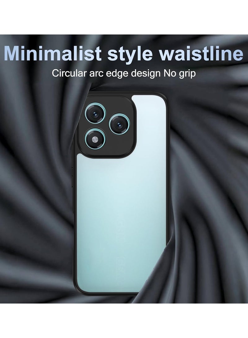 Wtech Honor 400 Lite 5G 2025 Hybrid TPU Silicone with Raised Camera Slim Armour Case Cover (MCAPSA) - Clear/Black - Image 2