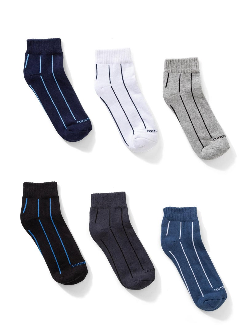 COTTONIL Pack Of 6 Cotton Half Towel Socket Socks Code 46 - Image 1