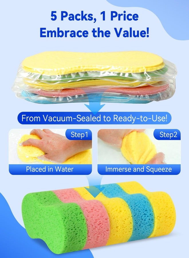 Temede 5-Pack Car Wash Sponges, 9.1" x 4.3" x 2.4" Large Sponges, Extra Thick Foam Kit for All-Purpose Cleaning, Ideal Washing Sponges for Kitchen, Bathroom, Household - Image 3