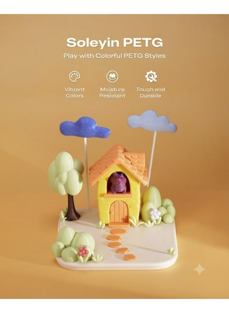 Creality 3D 3D Printer Filament, 1.75mm Soleyin Basic PETG Filament fot 3D Printing, High-Speed Filaments , Fit Most FDM 3D Printer, Soleyin by Creality Filament, PETG Chamomile Chamomile - Image 2